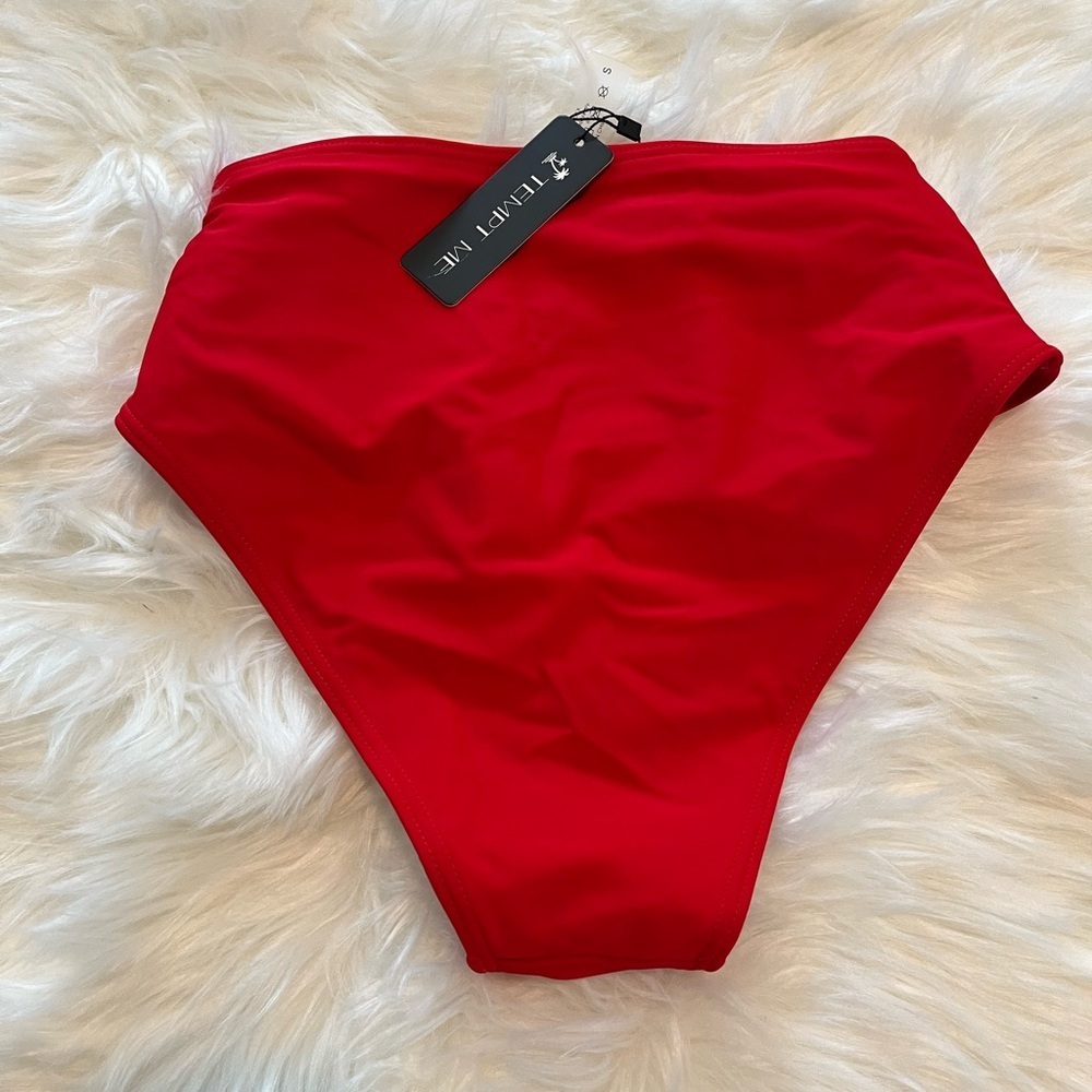 Tempt Me Women's High Waisted Bikini Bottom Small - Picture 8 of 9